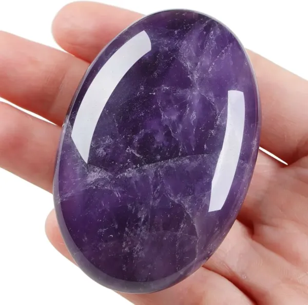 Amethyst Large Palm Stone