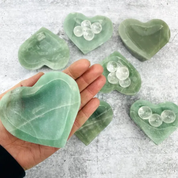 Aventurine Green Heart Dish
