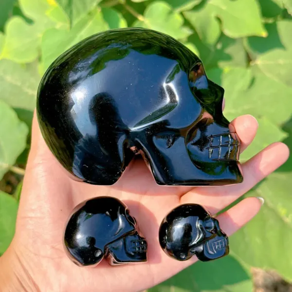 Black Obsidian Skulls