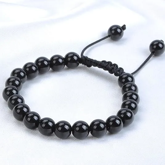 Black Onyx Macrame Bracelet