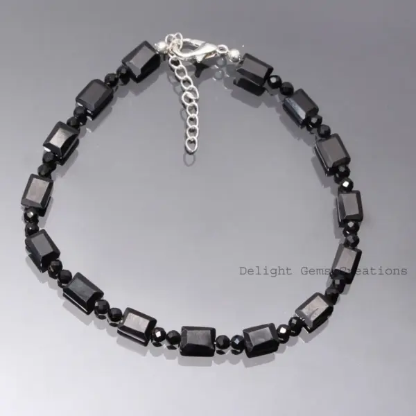 Black Spinel Beaded Bracelet