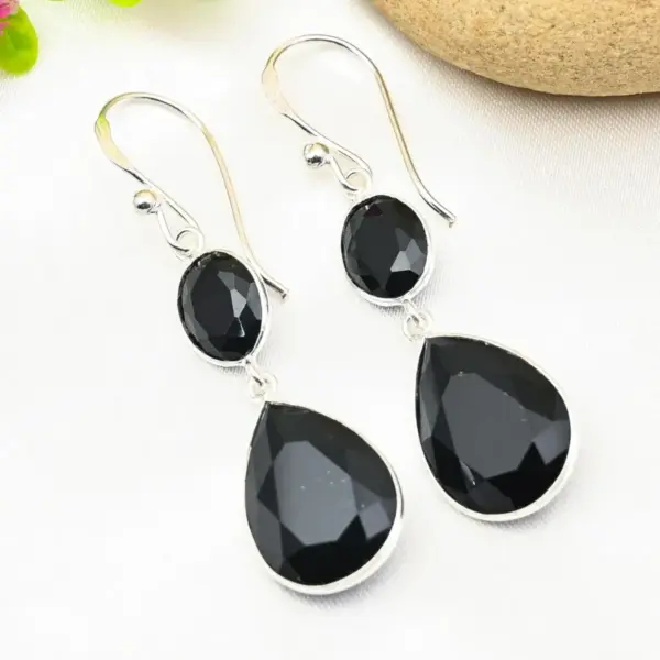 Black Spinel Earrings