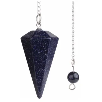 Blue Goldstone pendant | pendulum