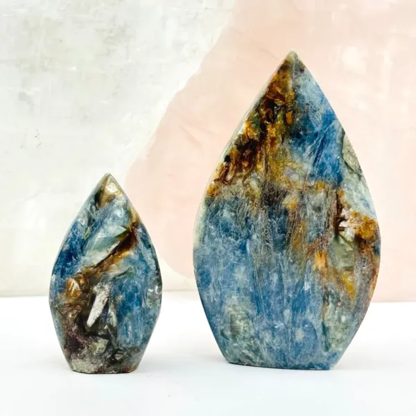 Blue Kyanite Crystal Polished Cut Base Point