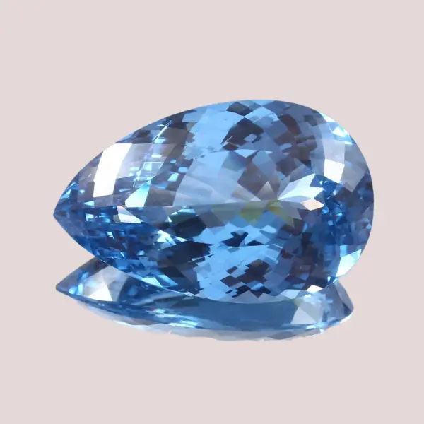 Blue Spinel Loose Pear Gemstone Cut
