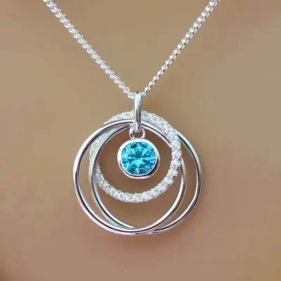 Blue Zircon Necklace
