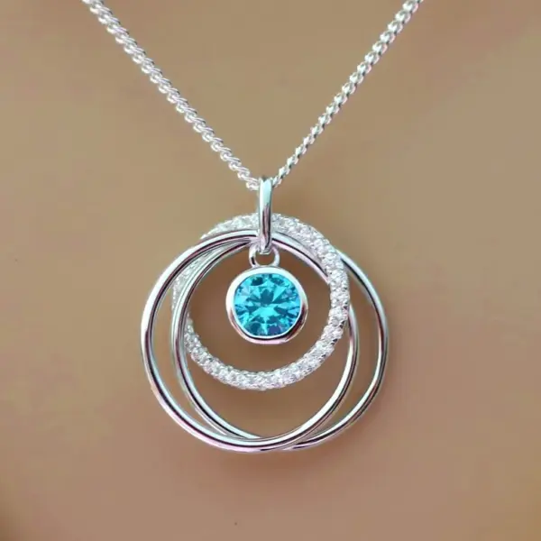 Blue Zircon Necklace