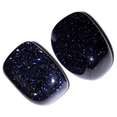 Blue Goldstone tumbled stones