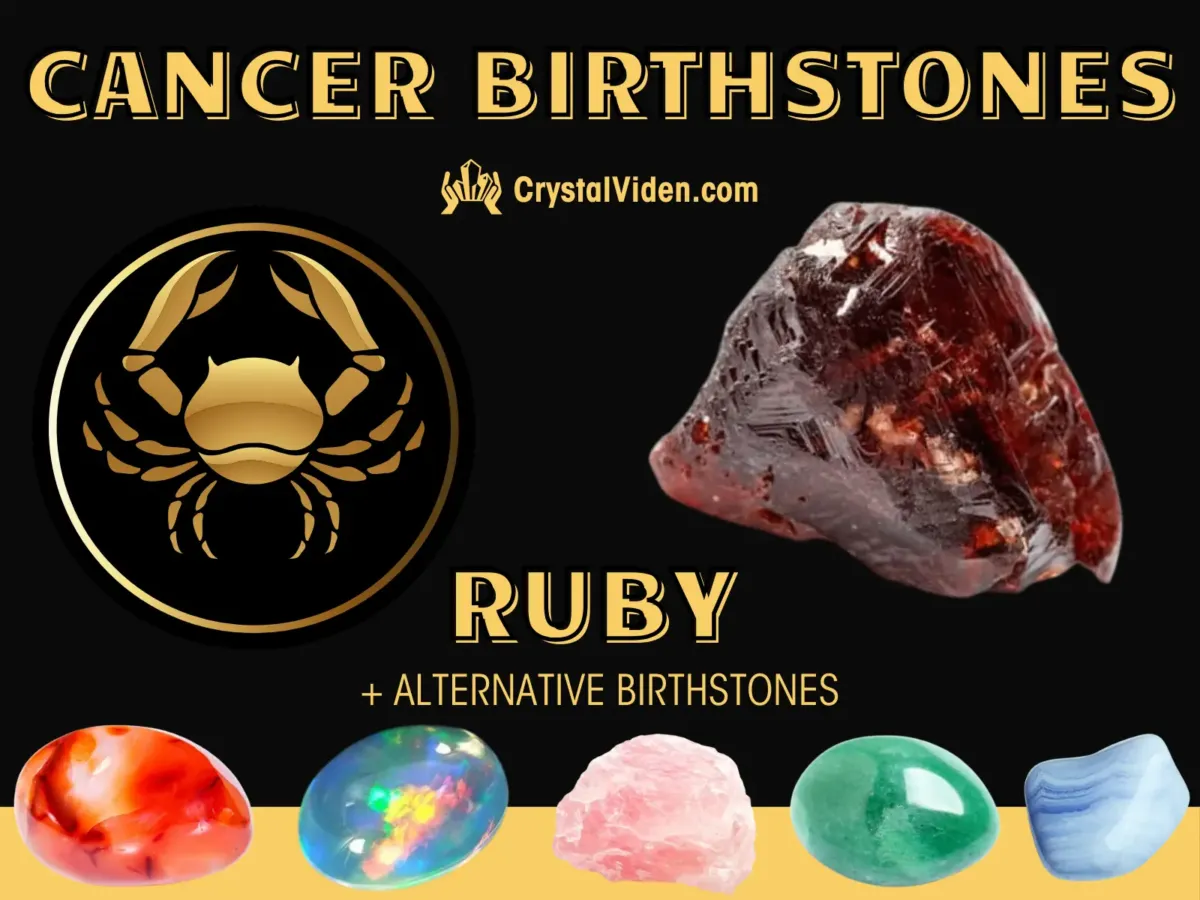 Ruby - Cancer birthstones and alternative birthstones