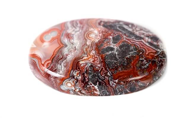 A colorful Crazy Lace Agate stone