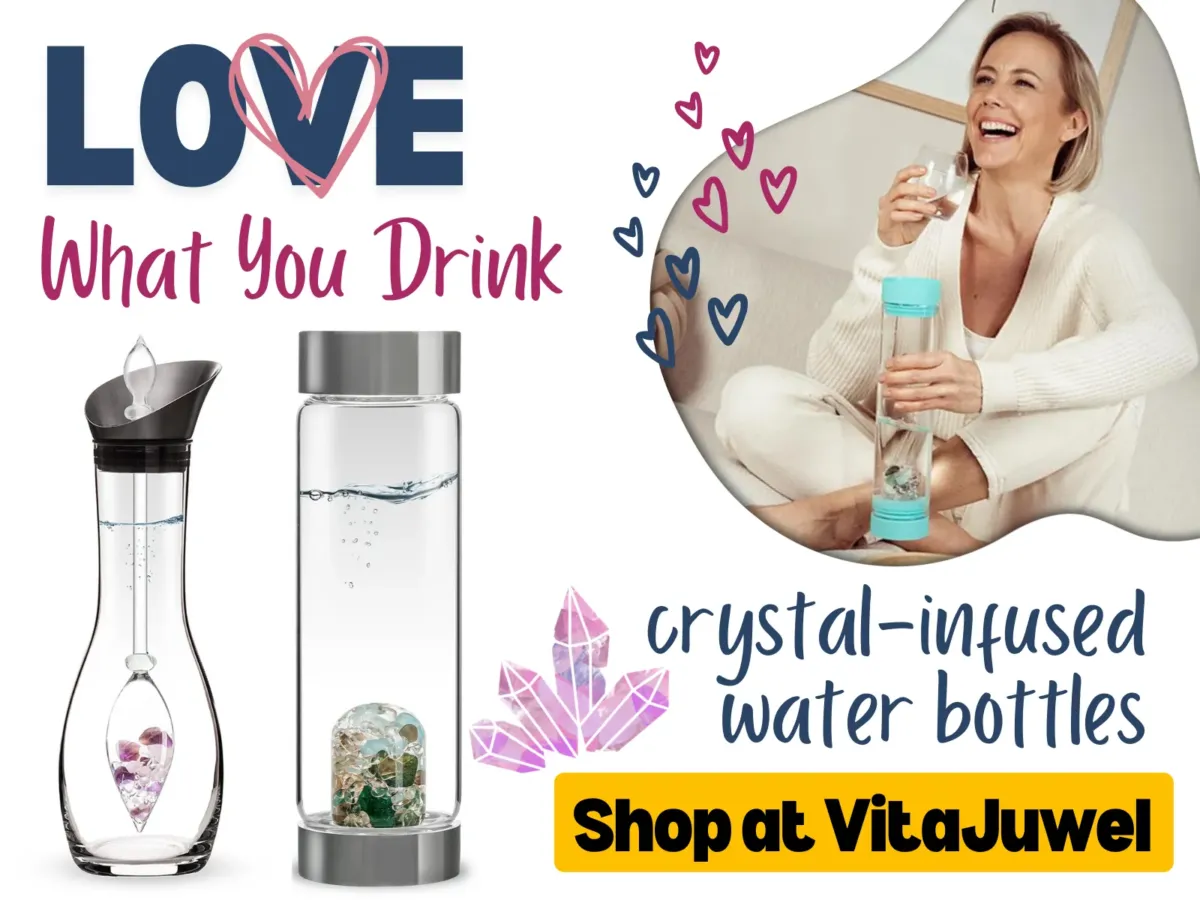 crystal infused water bottle