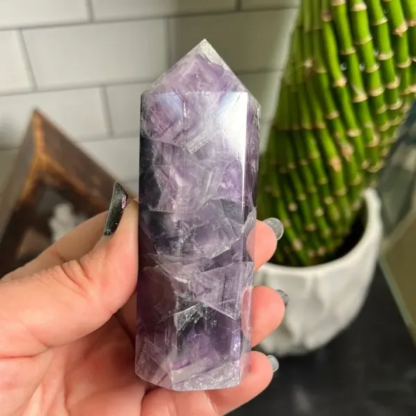 Purple Fluorite Polished Point
