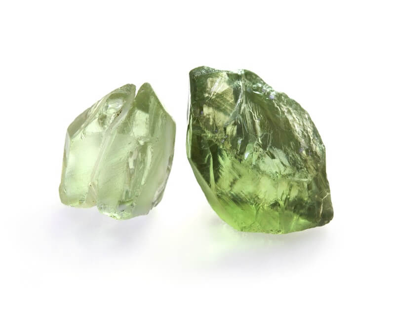 Two pieces of Green Amethyst