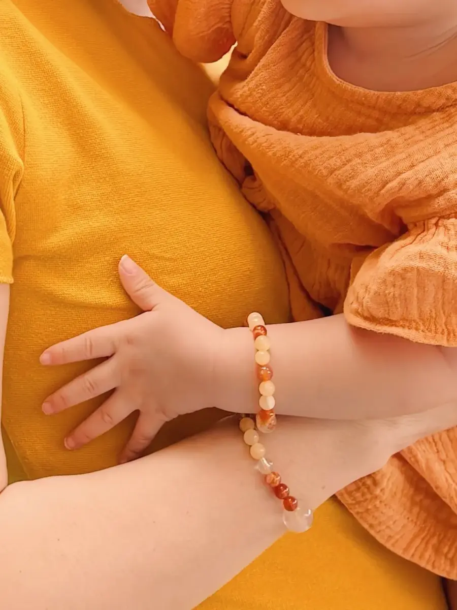Healing Stone Bracelets for Abundance with yellow jade, carnelian, citrine, and golden rutilated quartz