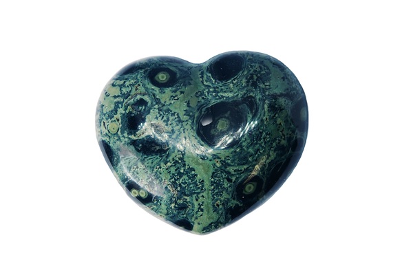 Heart-shaped Kambaba Jasper stone