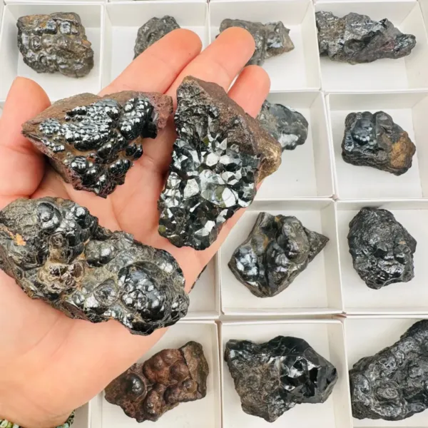 Hematite Clusters - raw and natural Hematite freeform minerals.
