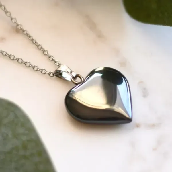 Hematite Heart Necklace