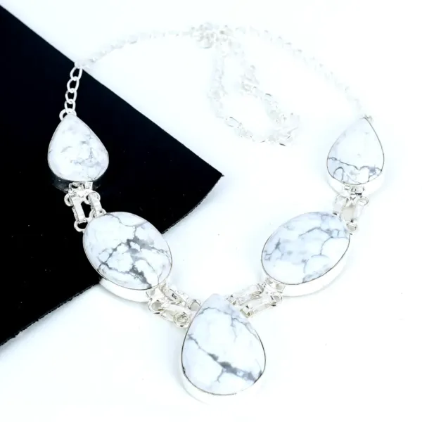 Howlite Five Stone Necklace