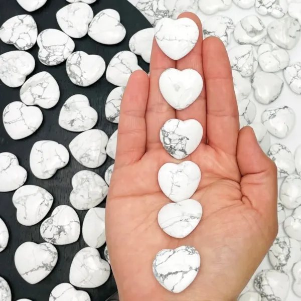 Howlite hearts