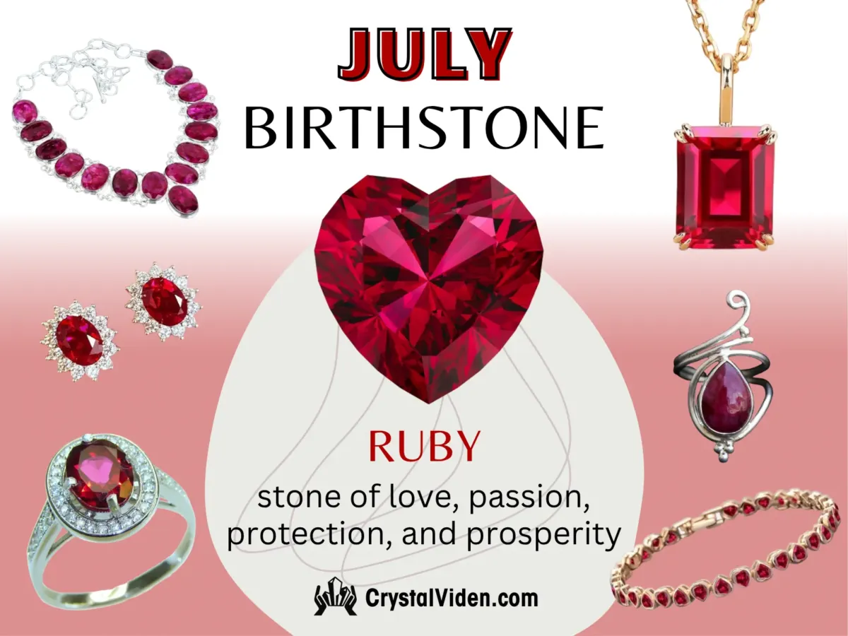 May Birthstone July crystal and jewellery - necklaces, bracelets, earrings and rings