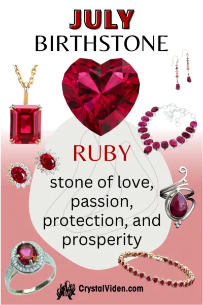 May Birthstone July crystal and jewellery - necklaces, bracelets, earrings and rings
