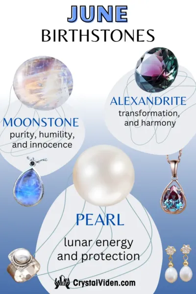June Birthstones: Pearl, Moonstone and Alexandrite