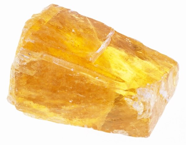 One large Orange Calcite crystal