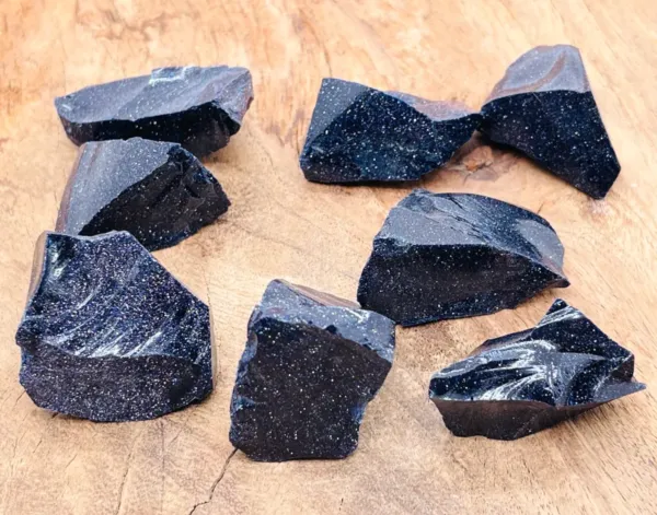 Loose Raw Blue Goldstones
