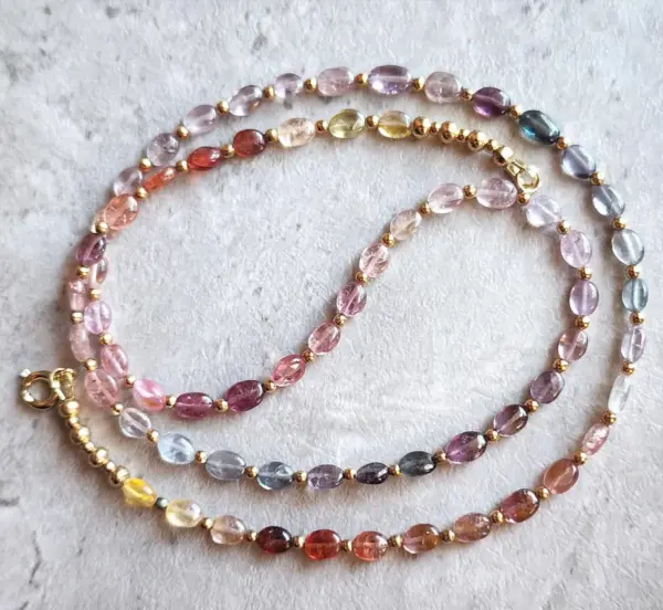 Multicolour Spinel Beaded Necklace