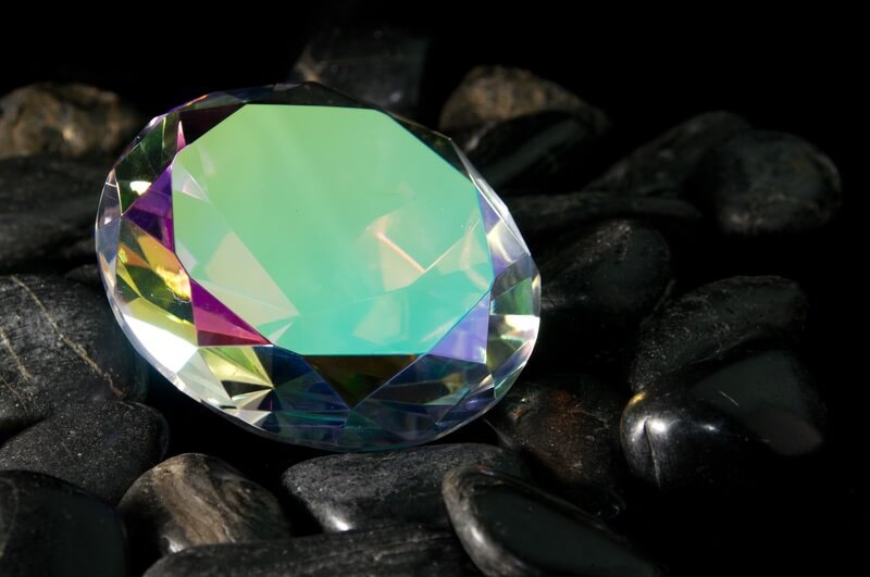 A colorful piece of Mystic Topaz