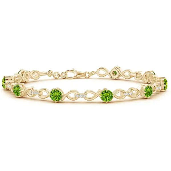 Natural Peridot Fashion Bracelet by Angara