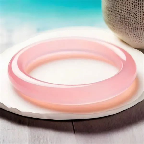 Natural Pink Jade Bangle