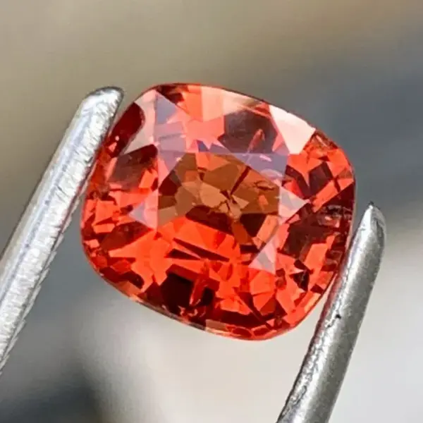 Orange Red Spinel Gemstone From Burma