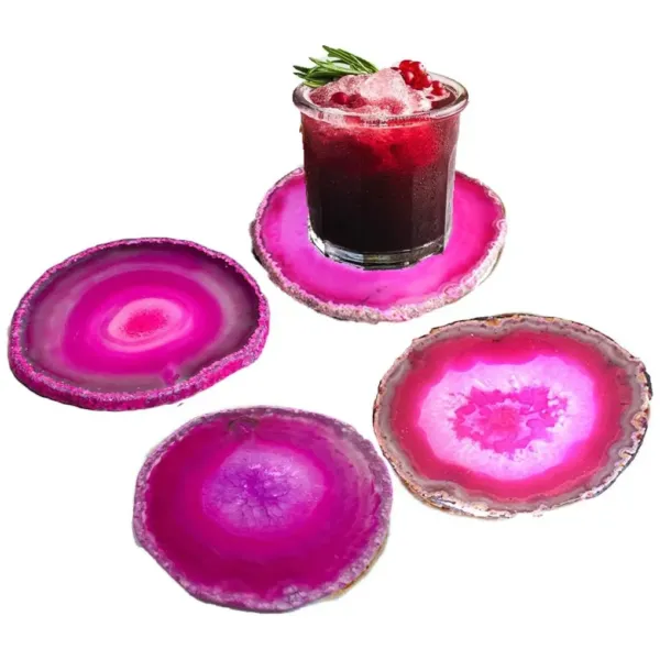 Pink Agate Coasters