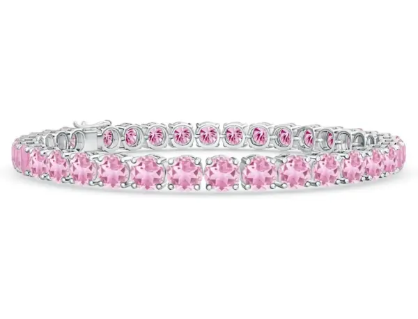 Pink Tourmaline Tennis Bracelet by Angara