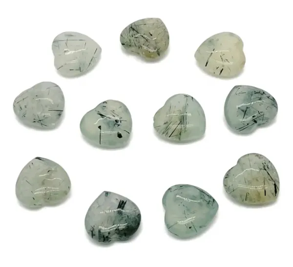 A group of small Prehnite Heart Carvings