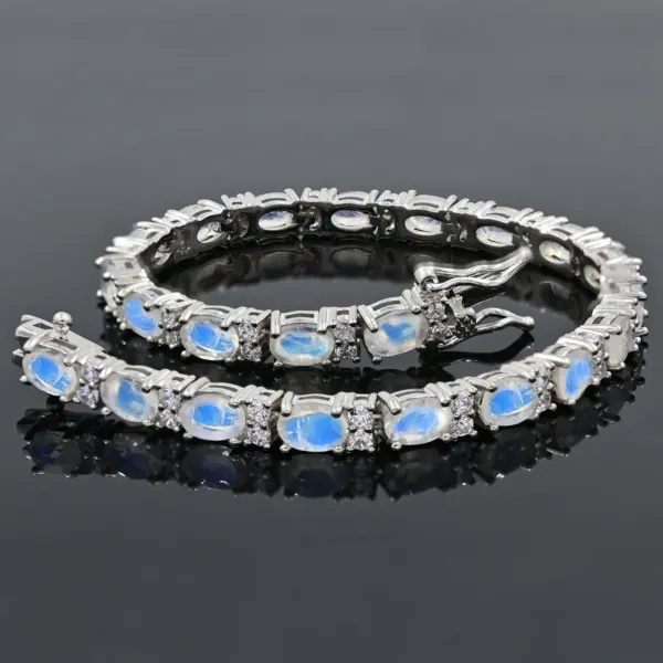 Rainbow Moonstone Tennis Bracelet