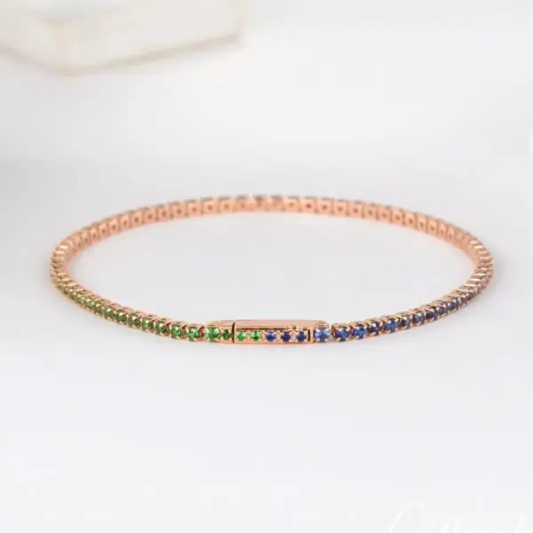 Rainbow Sapphire Tennis Bracelet