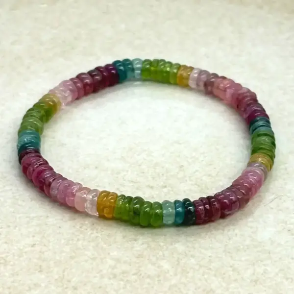 Natural Brazilian Rainbow Tourmaline Bracelet