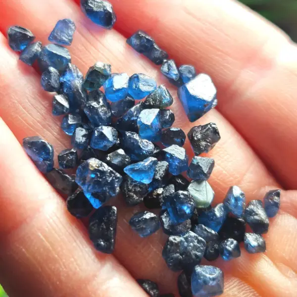Raw Blue Spinel Crystals