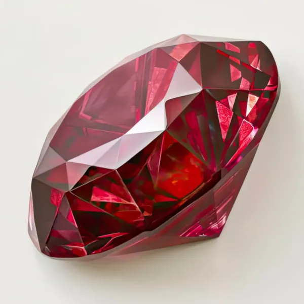 July Birthstone red ruby gemstone round cut