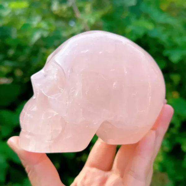 Natural Rose Quartz Skull