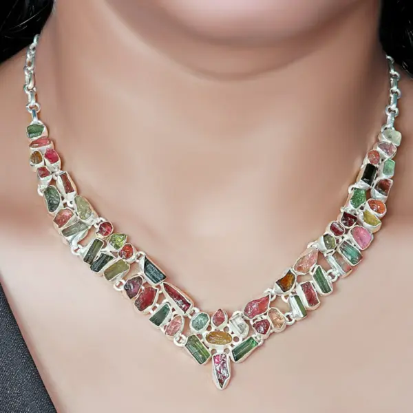 Rough Multi Tourmaline Necklace