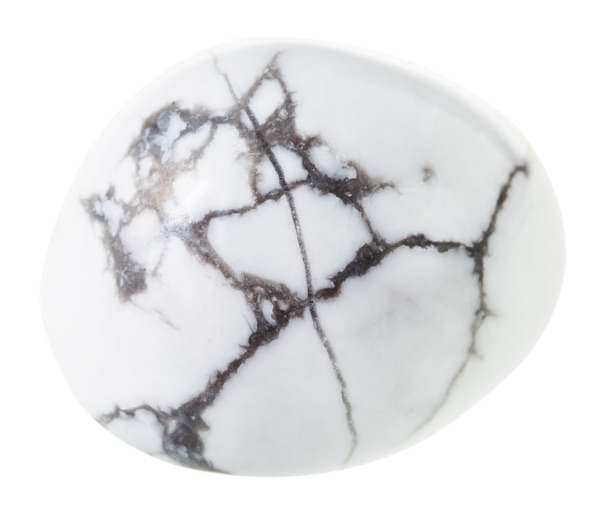 Polished and rounded Howlite