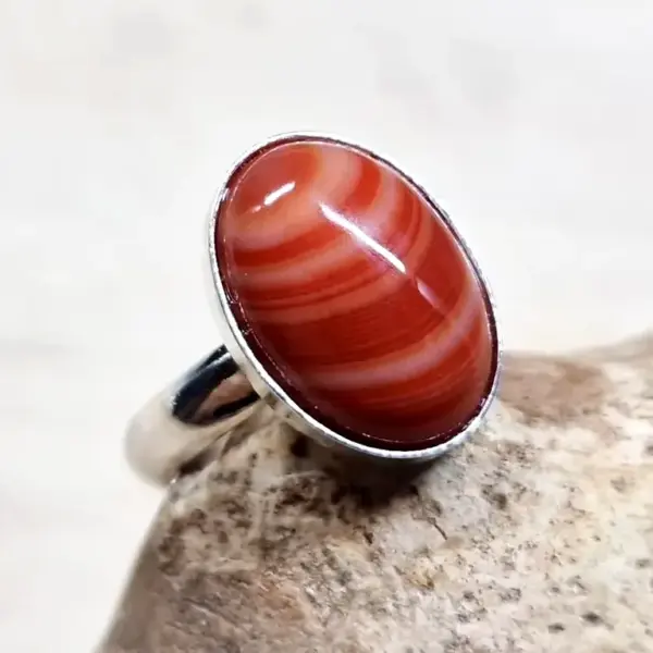 Sardonyx Adjustable Oval Ring