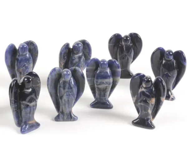 Sodalite Peace Guardian Angel Statue