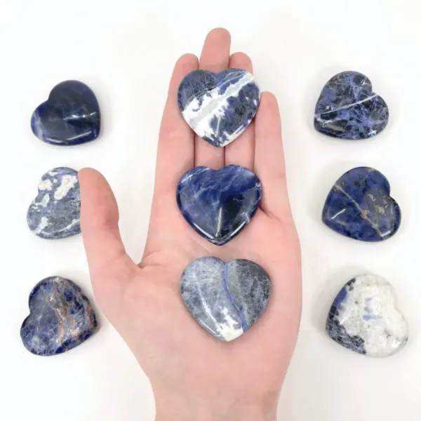 Sodalite Polished Hearts