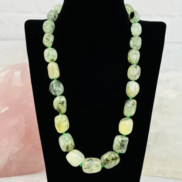 Tumbled Stone Prehnite Necklace