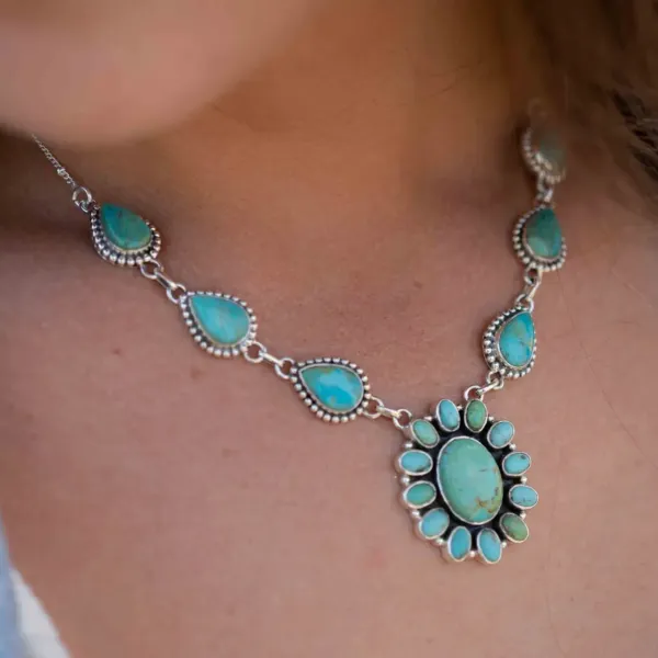 Turquoise necklace Sterling Silver 925