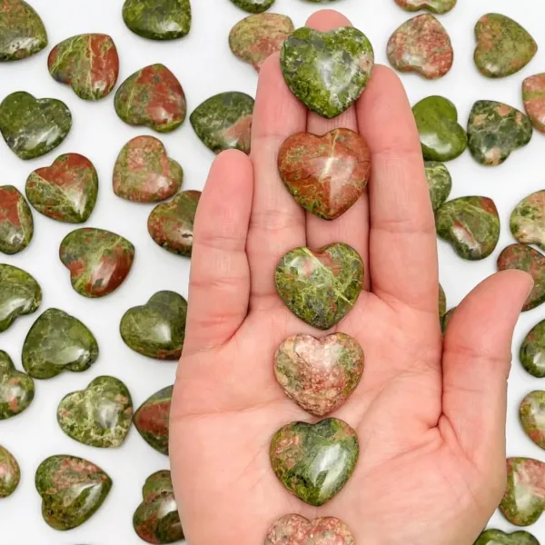 Unakite Hearts